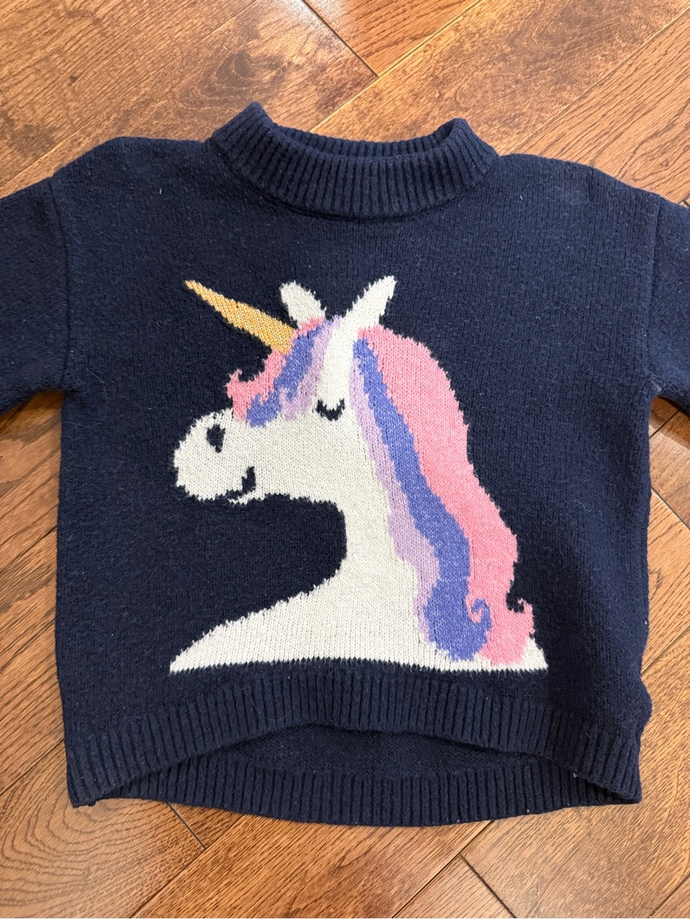 Old Navy Sweater Unicorn and Pink Purple Mane